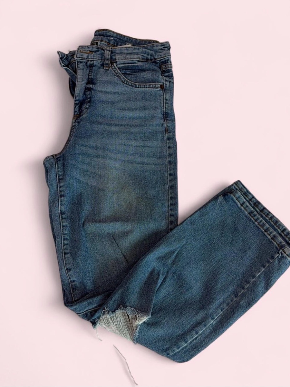 INC International Concepts Distressed Straight-Leg Jeans - Blue 2/26